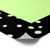 Schwarz Zeichnend Katzengesicht Intensiv Augen Pol Poster (Ecke)