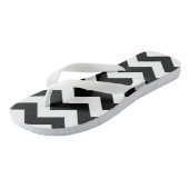 Schwarz Zickzack Badesandalen (Schrägansicht)