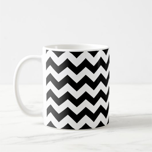 Schwarz Zickzack Kaffeetasse (Links)