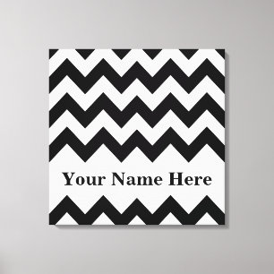 Schwarz Zickzack mit Namen bei Emporio Moffa Leinwanddruck