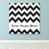 Schwarz Zickzack mit Namen bei Emporio Moffa Leinwanddruck (Insitu (Holzboden))