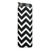 Schwarz Zickzack Thermosbecher (Nach rechts gedreht)
