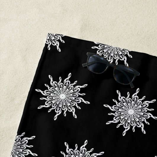 Schwarz-Zierzelt-Kleeblatt Strandtuch (Beispiel)