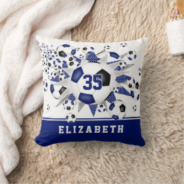 Schwarz Zimmer Dekoration Mädchen Fußball Bälle St Kissen