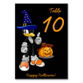 Schwarz-Zoll-Tischkarten mit Pinguin Tischnummer (Rückseite)