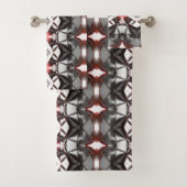 Schwarz zu "Ruby"-Verhältnis, virtuelle Formen Badhandtuch Set (Insitu)