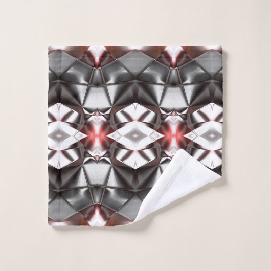 Schwarz zu "Ruby"-Verhältnis, virtuelle Formen Badhandtuch Set (Waschlappen)