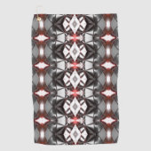 Schwarz zu "Ruby"-Verhältnis, virtuelle Formen Golfhandtuch (Vorderseite)