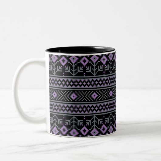 Schwarz Zweifarbige Tasse (Links)
