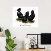 Schwarz-Zwergente Poster (Heimbüro)