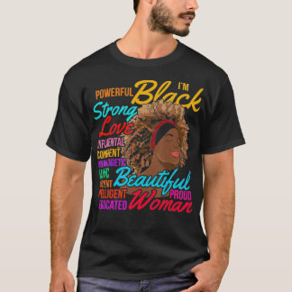 Schwarzafrikanerin Schwarze Frau Monat Geschichte T-Shirt