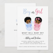 Schwarzafrikanisch-amerikanischer Wrapped Baby Gen Einladung (Vorne/Hinten)