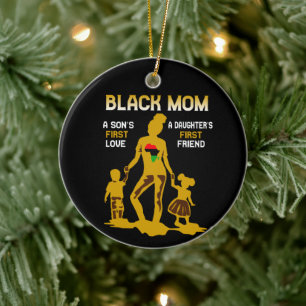 Schwarzafrikanische Mama Personalisiert Keramik Ornament