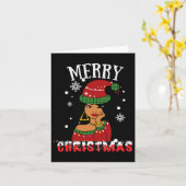 Schwarzafrikanischer Amerikaner frohe Weihnachten  Karte (Gelbe Blume)