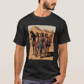 Schwarzafrikanischer Cowgirl-Western Rodeo T-Shirt (Vorderseite)