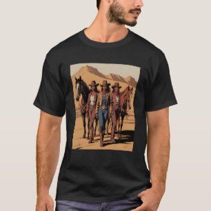 Schwarzafrikanischer Cowgirl-Western Rodeo T-Shirt