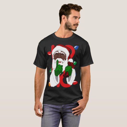 Schwarzafrikanischer Weihnachtsmann 202 T-Shirt (Vorne ganz)