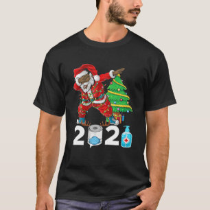 Schwarzafrikanischer Weihnachtsmann mit Maske Chri T-Shirt