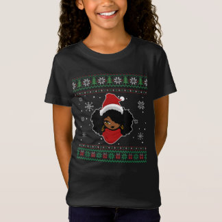Schwarzafrikanischer Weihnachtsmelanin T-Shirt
