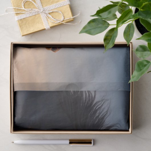 Schwarzafrikanisches Pferd bei Sonnenlicht Seidenpapier (Geschenk)