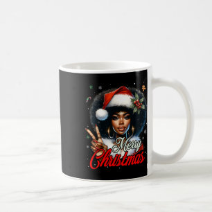Schwarzafrikanisches Weihnachtsmädchen Melanin San Kaffeetasse