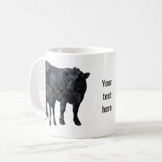 Schwarzanguskühe und Niedliches Kalb Kaffeetasse
