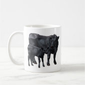 Schwarzanguskühe und Niedliches Kalb Kaffeetasse (Links)