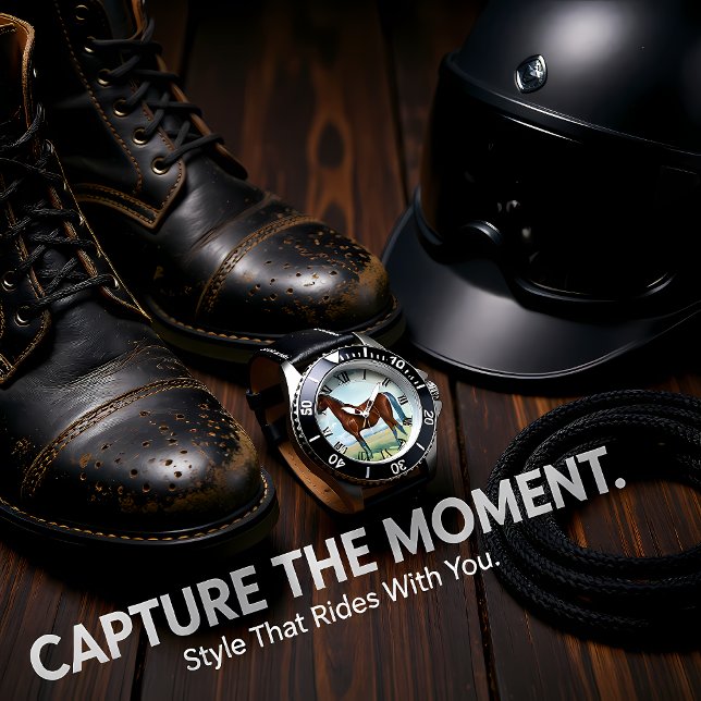 Schwarzarabisches Pferd Armbanduhr (Von Creator hochgeladen)