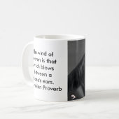 Schwarzarabisches Pferdportrait Kaffeetasse (Vorderseite Links)