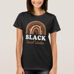 Schwarzarbeiter Melanin Rainbow Social Work Bs T-Shirt