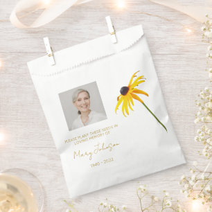 Schwarzaugige Susanne Einfaches Foto-Trauer-Same Geschenktütchen