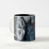 Schwarzautobahn Zweifarbige Tasse (Vorderseite Links)