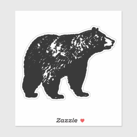 Schwarzbär Aufkleber (Blatt)