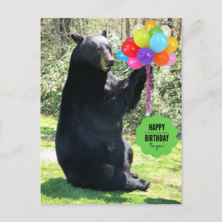 Schwarzbär - "Cubby - Alles Gute zum Geburtstag!" Postkarte