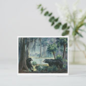 Schwarzbär Diorama Postkarte (Stehend Vorderseite)