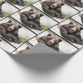 Schwarzbär Geschenkpapier (Ecke)