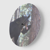 Schwarzbär Große Wanduhr (Winkel)