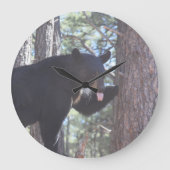 Schwarzbär Große Wanduhr (Vorderseite)