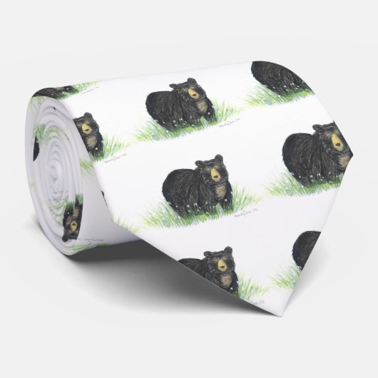 Schwarzbär-Krawatte Krawatte (Gerollt)