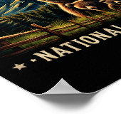 Schwarzbär Mutter Great Smokey Mountains National Poster (Ecke)