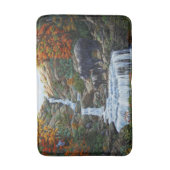 Schwarzbär Mutter und Cube Wasserfall Badematte (Vorderseite Vertikal)