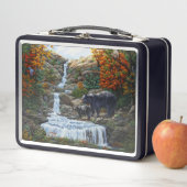 Schwarzbär Mutter und Cube Wasserfall Metall Brotdose (Beispiel)