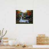 Schwarzbär Mutter und Cube Wasserfall Poster (Küche)