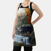 Schwarzbär Mutter und Cube Wasserfall Schürze (InSitu)