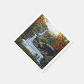 Schwarzbär Mutter und Cube Wasserfall Serviette (Ecke)