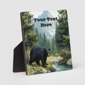 Schwarzbär-Natur Fotoplatte (Vorderseite)