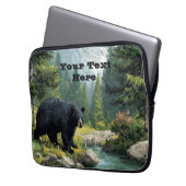Schwarzbär-Natur Laptopschutzhülle (Vorderseite Links)
