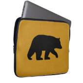 Schwarzbär-Silhouette Laptopschutzhülle (Vorne Rechts)