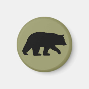 Schwarzbär-Silhouette Magnet