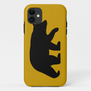 Schwarzbär-Silhouette mit benutzerdefinierter Hint Case-Mate iPhone Hülle